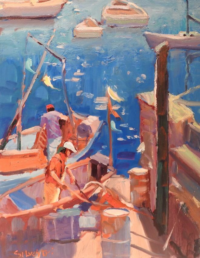 Fishermen Collecting Nets