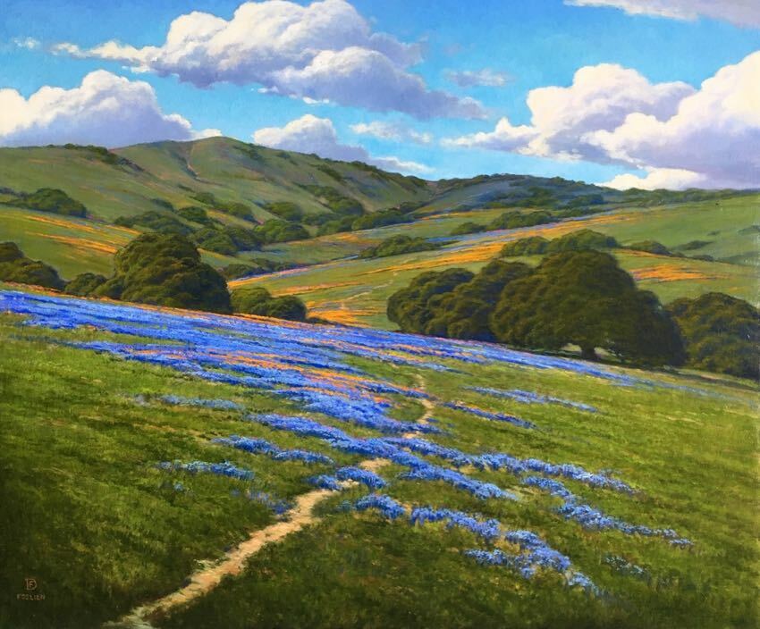 Lupine and Poppies Dirk Foslien 20x24 oil