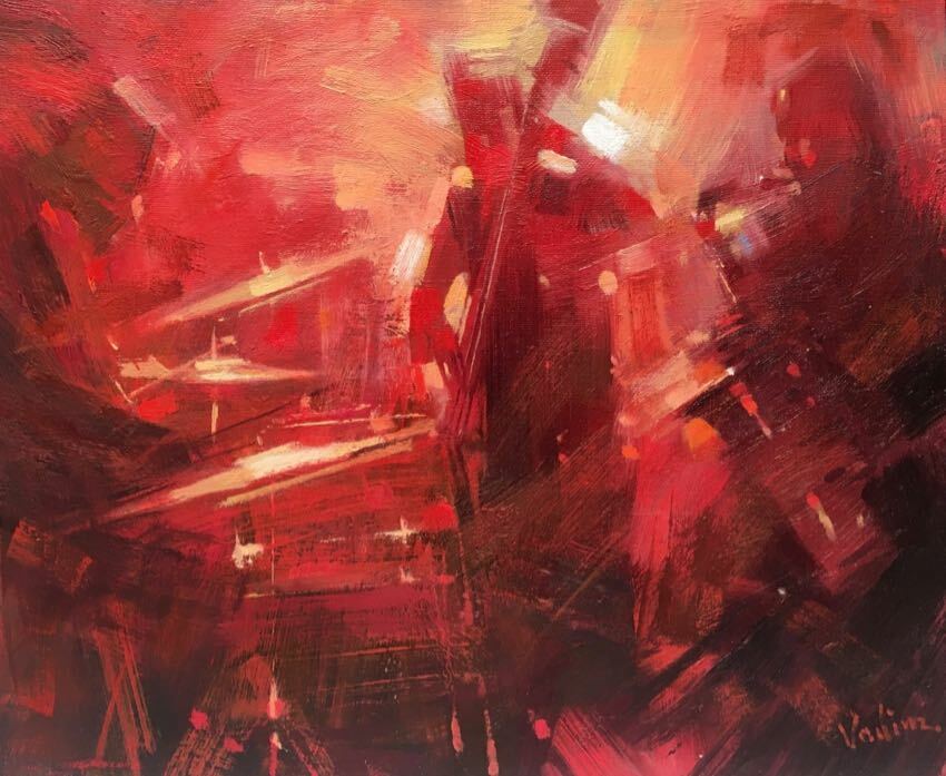 Sax Drums and Bass Vadim Zang 16x18 Oil