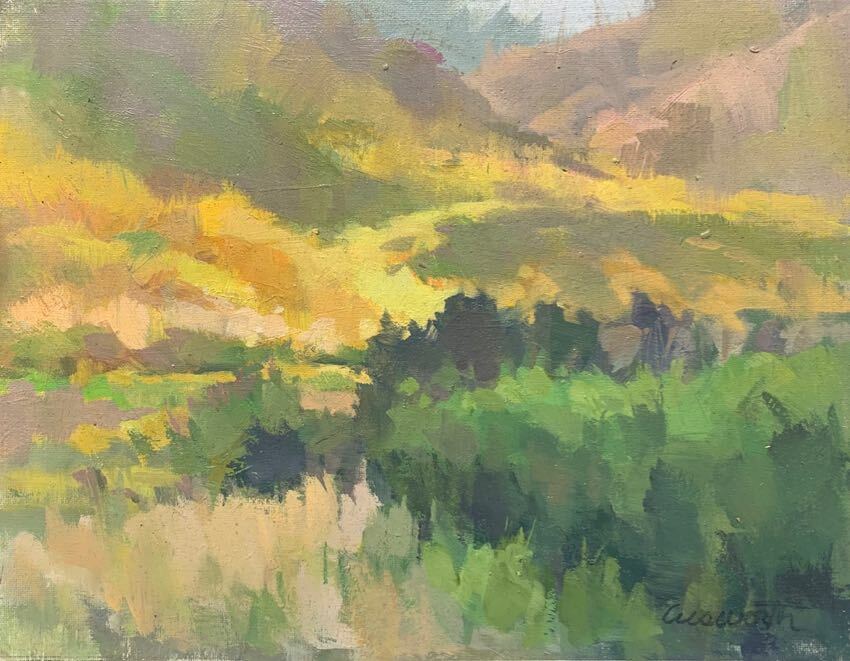 Trail Above Malibu Harvey Cusworth 11x14