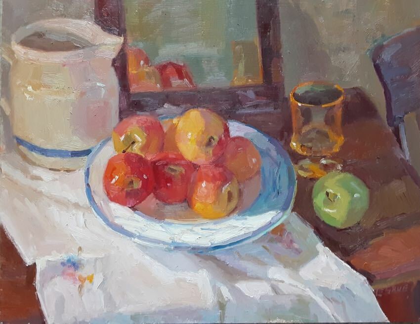 Apples and Jug 16x20 Jeanette LeGrue