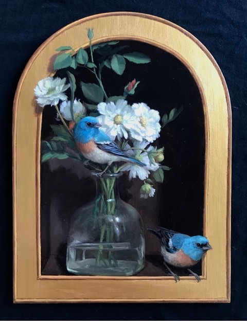 Buntings in a Niche 16x12 by MK West