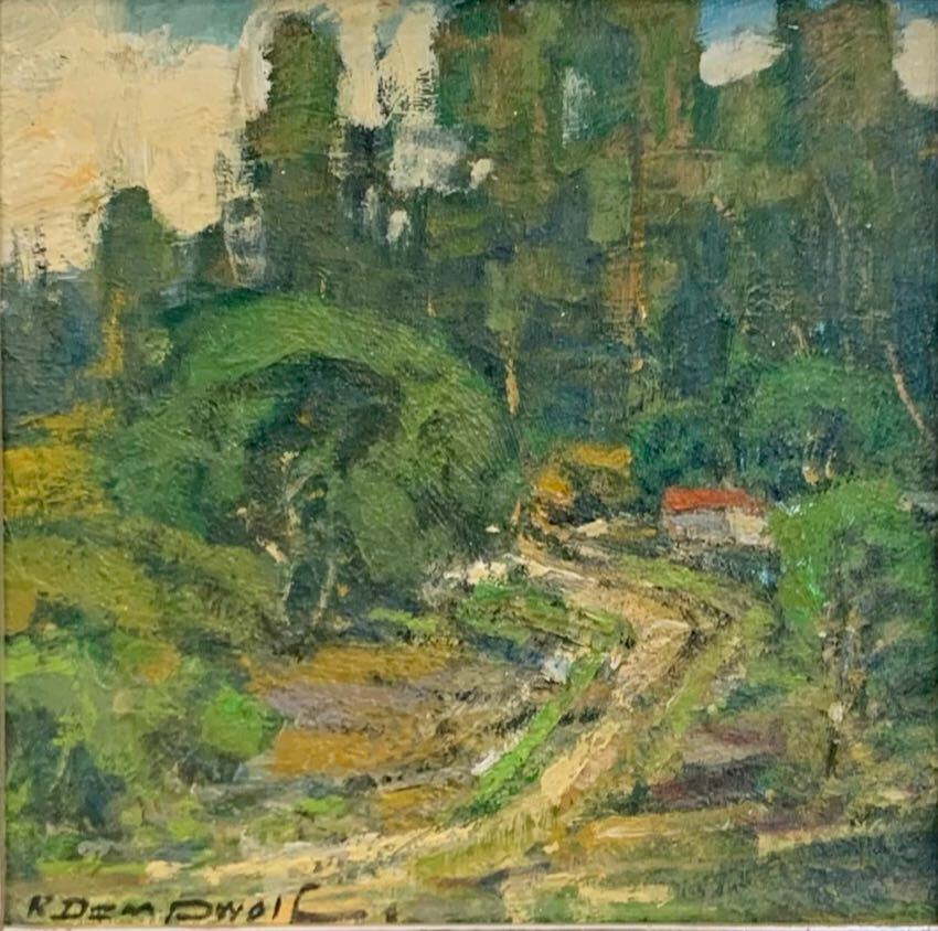 A Cabin in the Park 8x8 by Karl Dempwolf