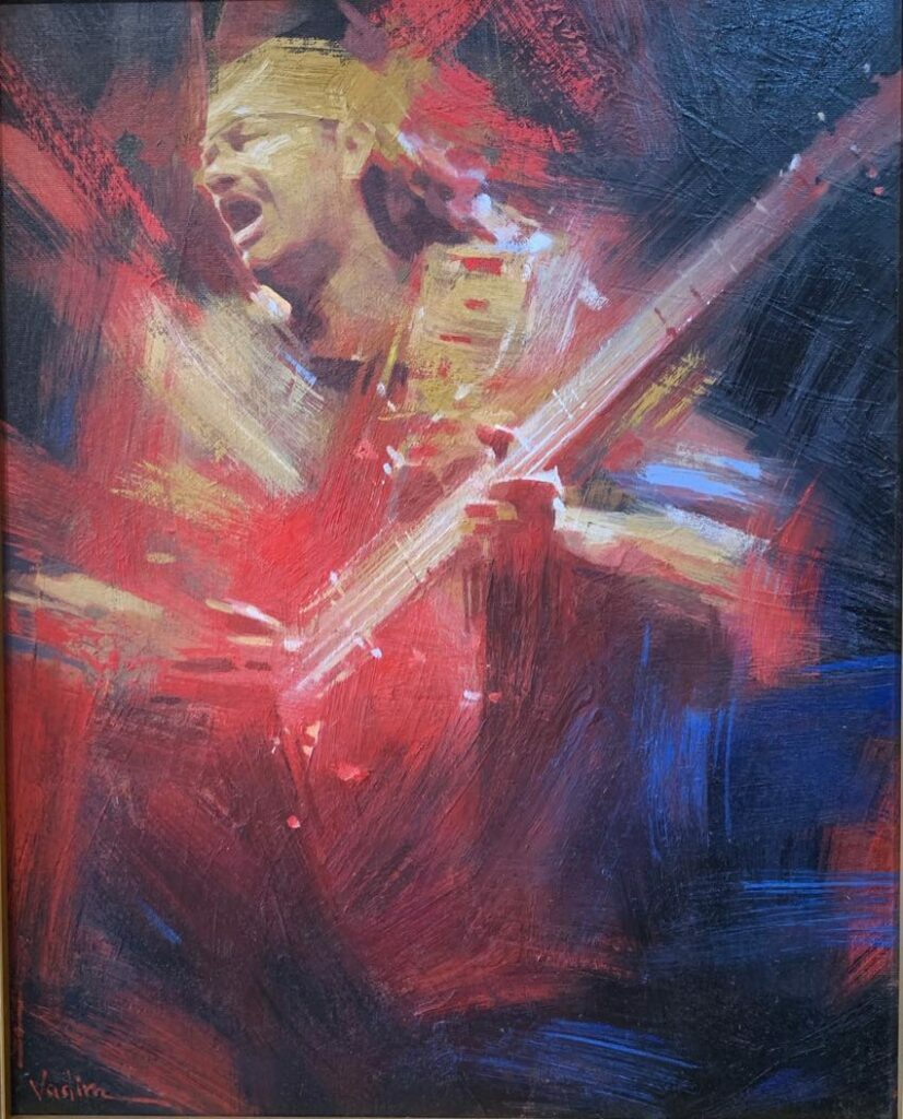 The Guitar 20x16 Oil by Vadim Zang