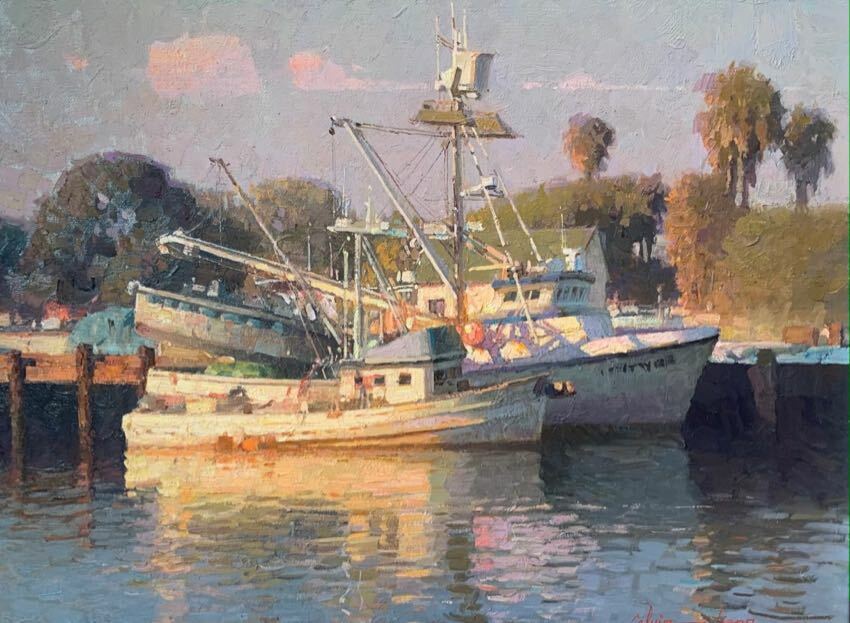 Fishing Boats 16x20 Calvin Liang
