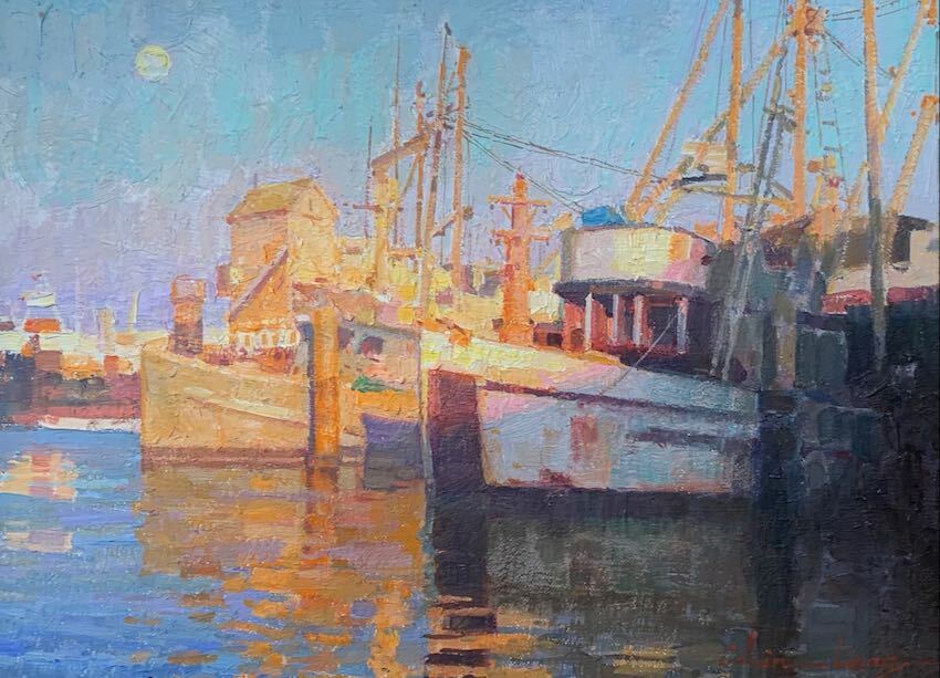 Santa Barbara Harbor 12x16 Calvin Liang