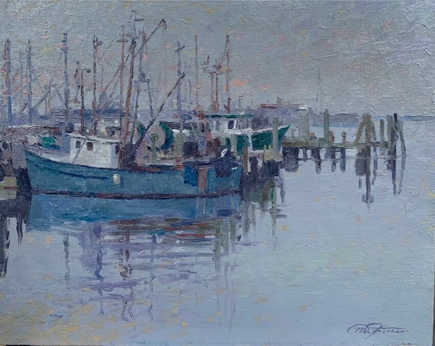 Quite Wharf 16x20 by Matthias Fischer