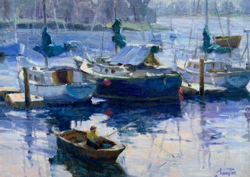 Sunday Fishing 12x16 Anita Hampton