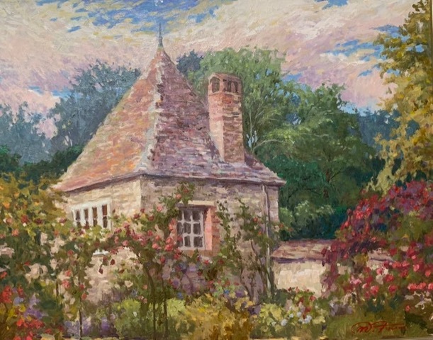 The Garden House 24 x 30 by Matthias Fischer