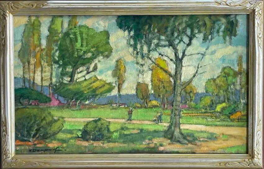 Huntington Garden Walk 24x36 Karl Dempwolf