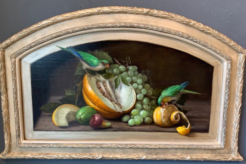 Parrots with Melon 17x27 M.K. West