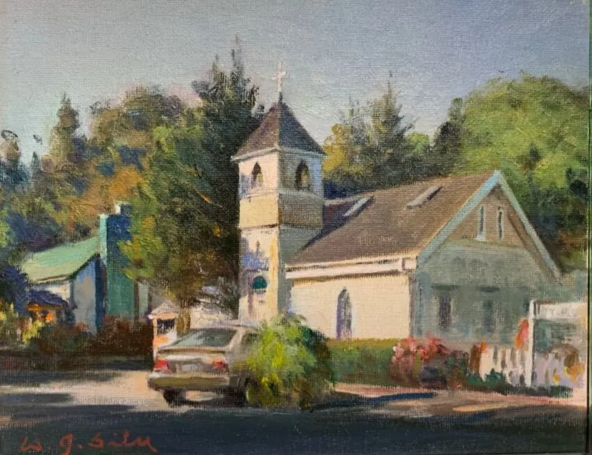 Church in Cambria 8 x 10 by Jason Situ