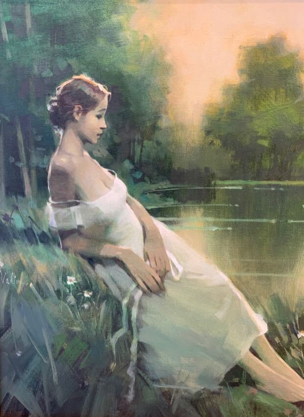 Girl in White 20 x 16 by Vadim Zang