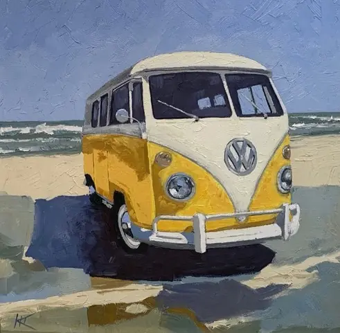 Endless Summer Bus 12x12 by Kit Plumridge