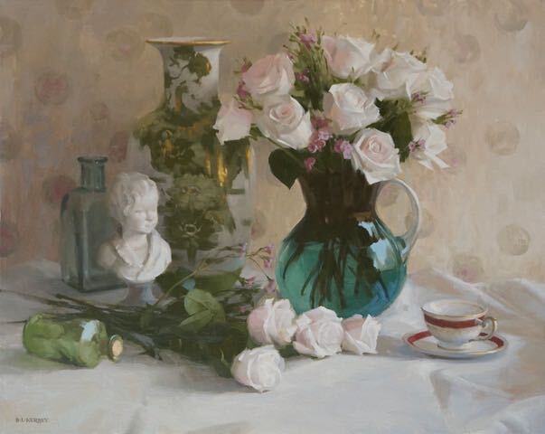 Pale Roses 24x30 by Laurie Kersey