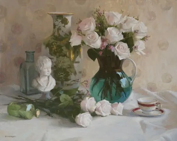 Pale Roses 24x30 by Laurie Kersey