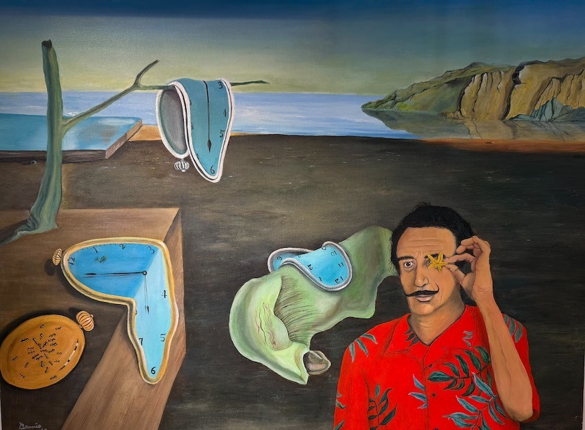 Dali and His Clocks 40x50 by Dennis Newell