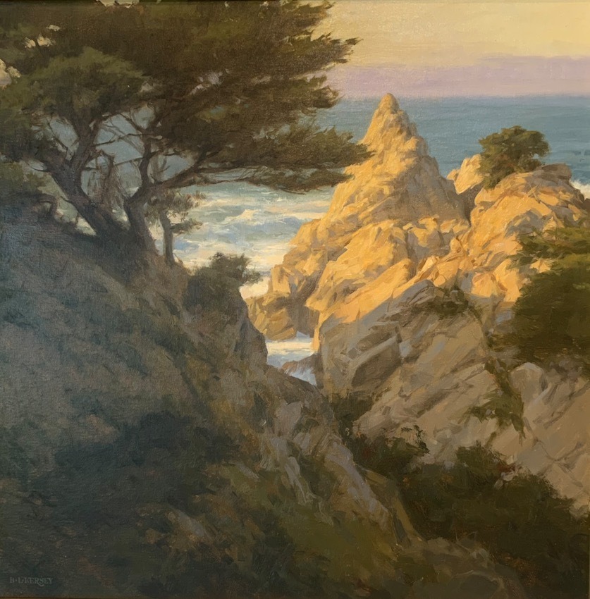 Point Lobos Pinnacles 24x24 by Laurie Kersey