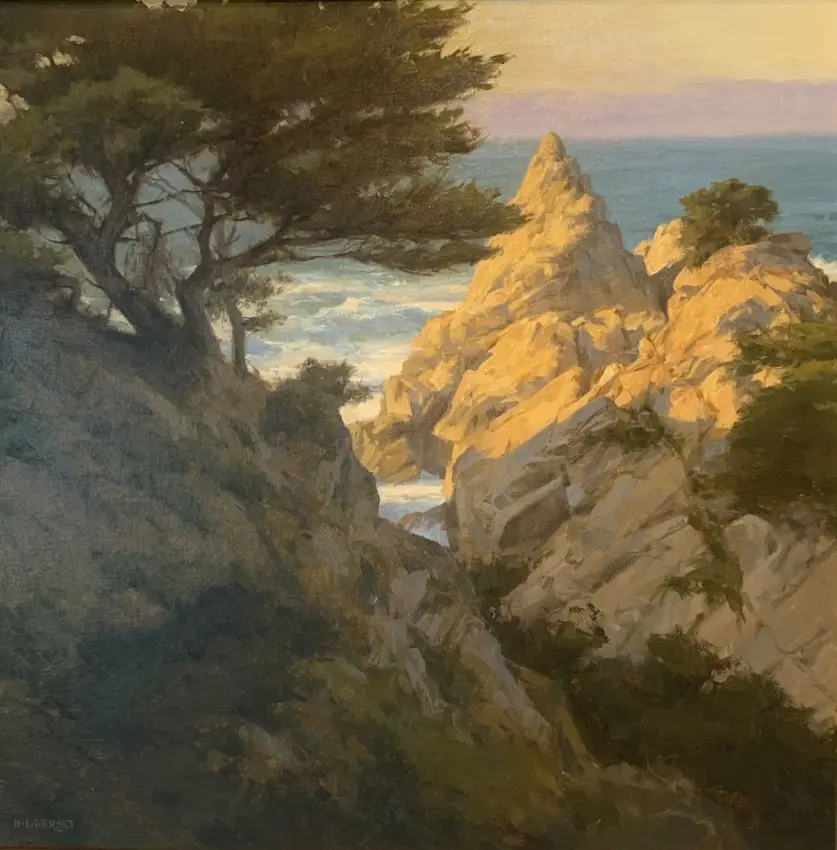 Point Lobos Pinnacles 24x24 by Laurie Kersey